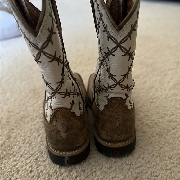 Twisted X Kid’s White Top Hand Boots - Picture 5 of 8